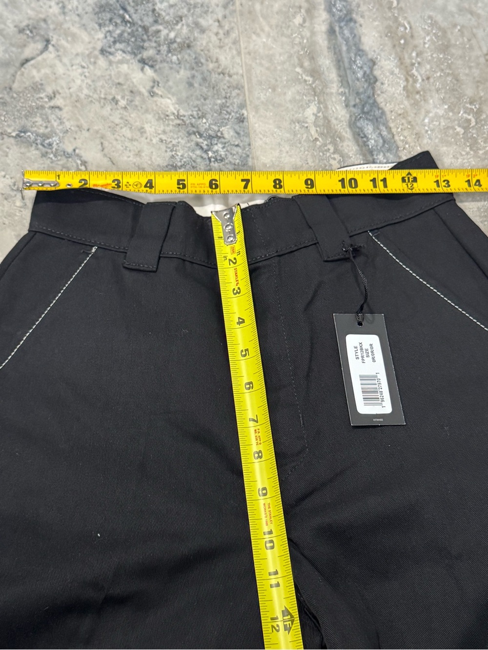 Dickies Women's Black Wide Leg Pants with Contrast Stitching - Picture 5 of 7